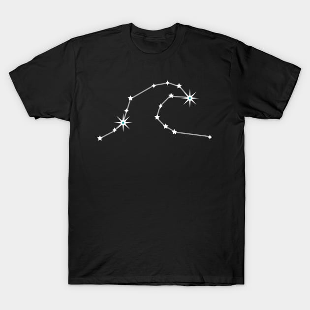 Cosmic Wave on Black T-Shirt by wanderingteez